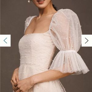 By Watters Macaron Square-Neck Tulle Embellished Mini Dress